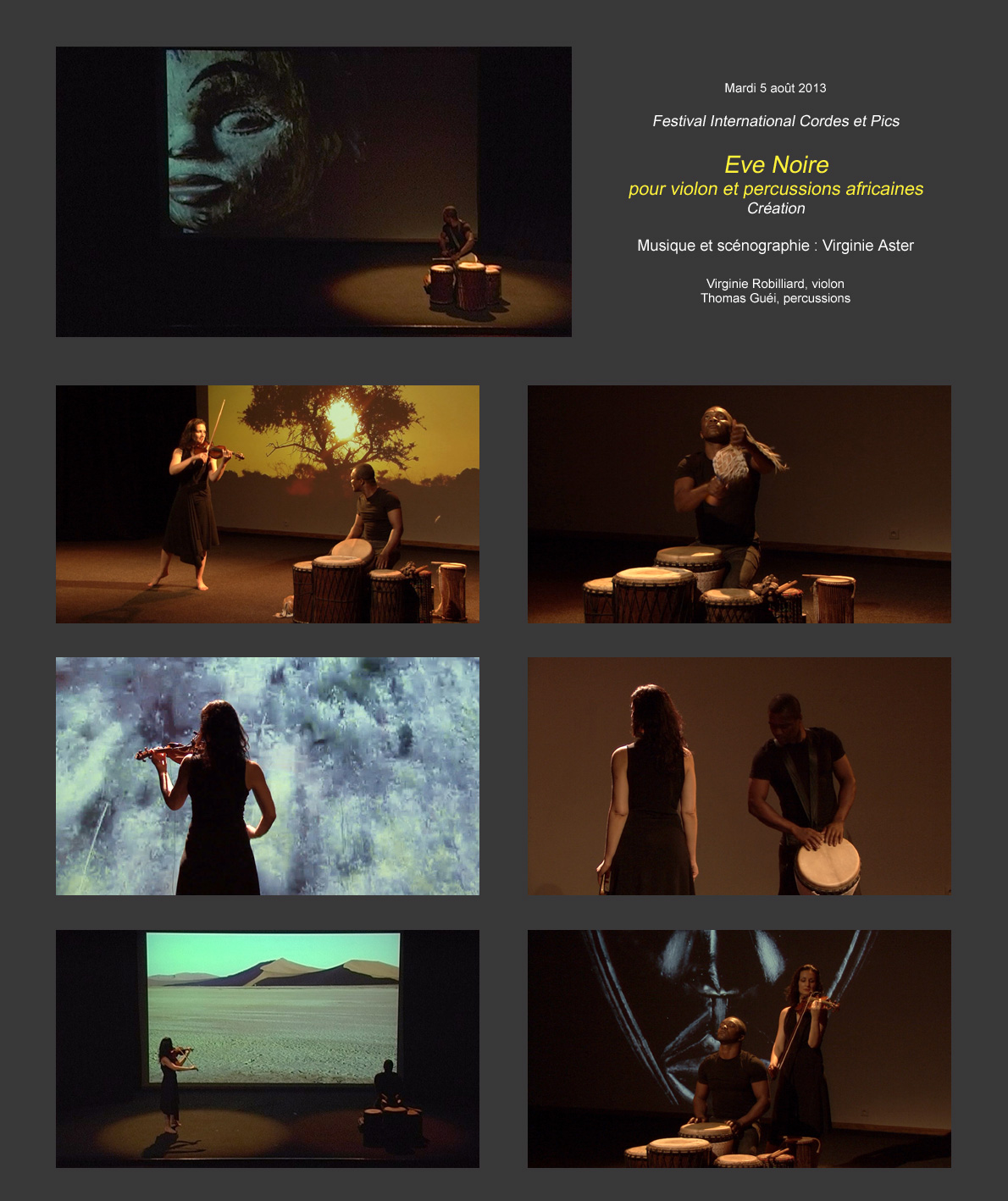 Eve Noire, concert du 5 ao�t 2013, Festival International Cordes et Pics
