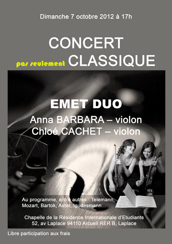 Concert du 7 octobre 2012