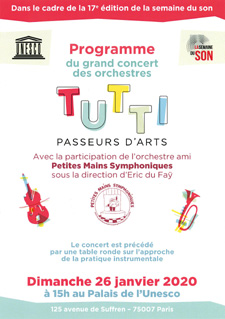 Concert du 26 janvier 2020 à l'UNESCO